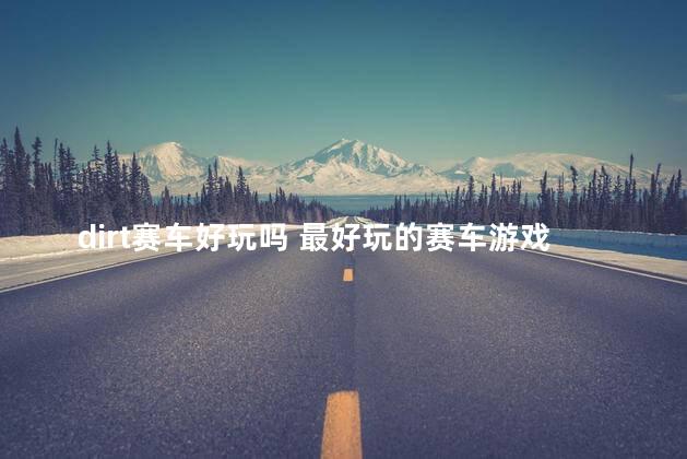 dirt赛车好玩吗 最好玩的赛车游戏排名